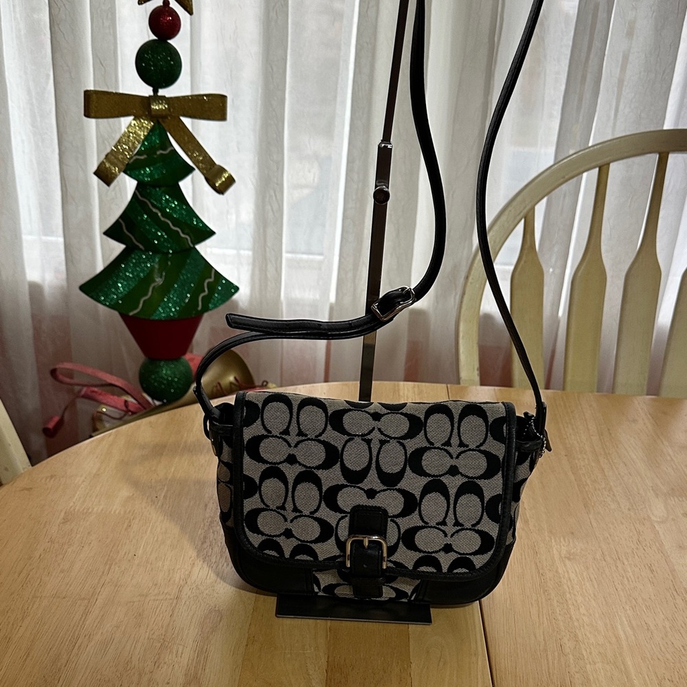 Coach 2014 Black and Gray Women's Crossbody Bag